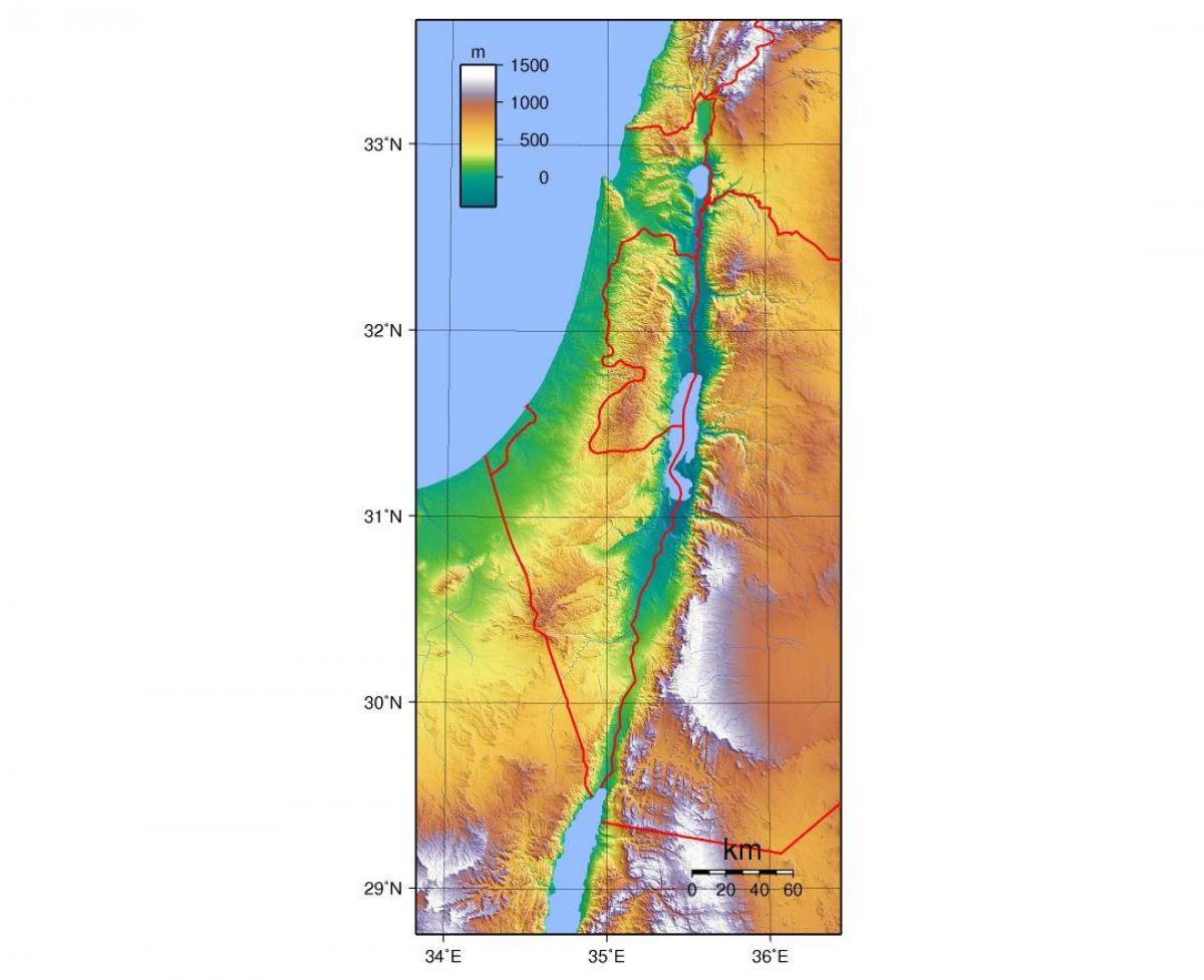 İsrail harita yükseklik