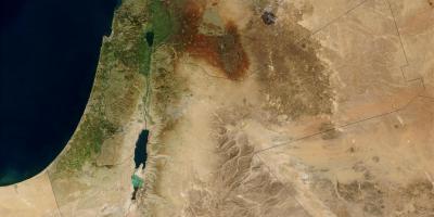 İsrail haritası uydu 